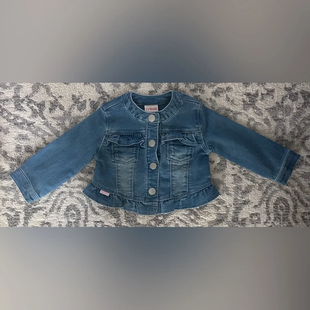 NWT Boboli Baby Girl Denim Jean Jacket- Size 6M